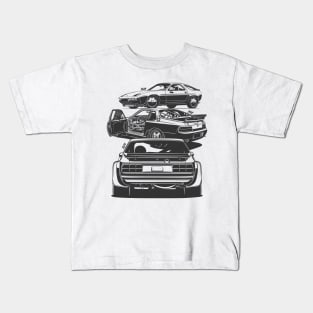 968 turbo, 928 gts and 924 GTR Kids T-Shirt